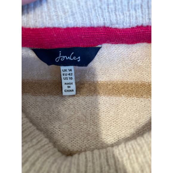 Joules Chantelle Intarsia Star Jumper Sweater in Starstripe Women's 10 - Picture 5 of 9